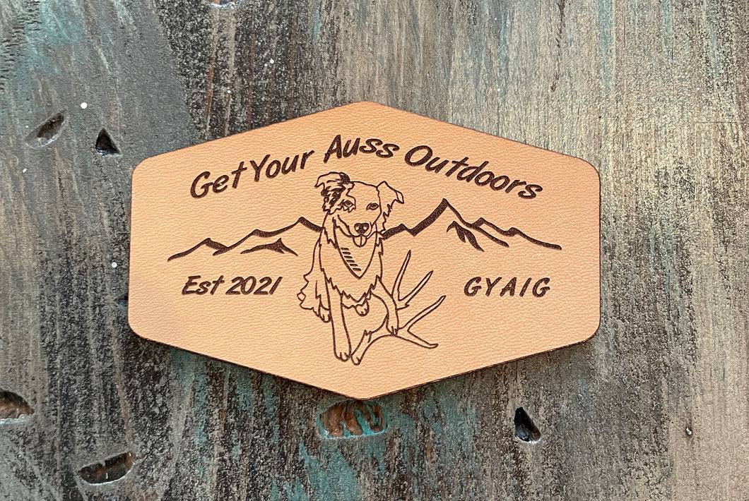 Get Your Auss Outdoors Leather Patch
